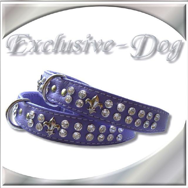 Luxus Hundehalsband Lila Halsband Lilie PURPLE